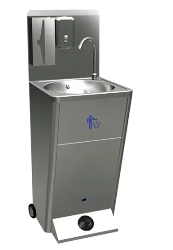Handwaschbecken mit Tank und Abwasserkanister