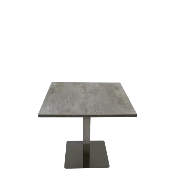 Sitztisch Edelstahl Beton 80x80x74cm