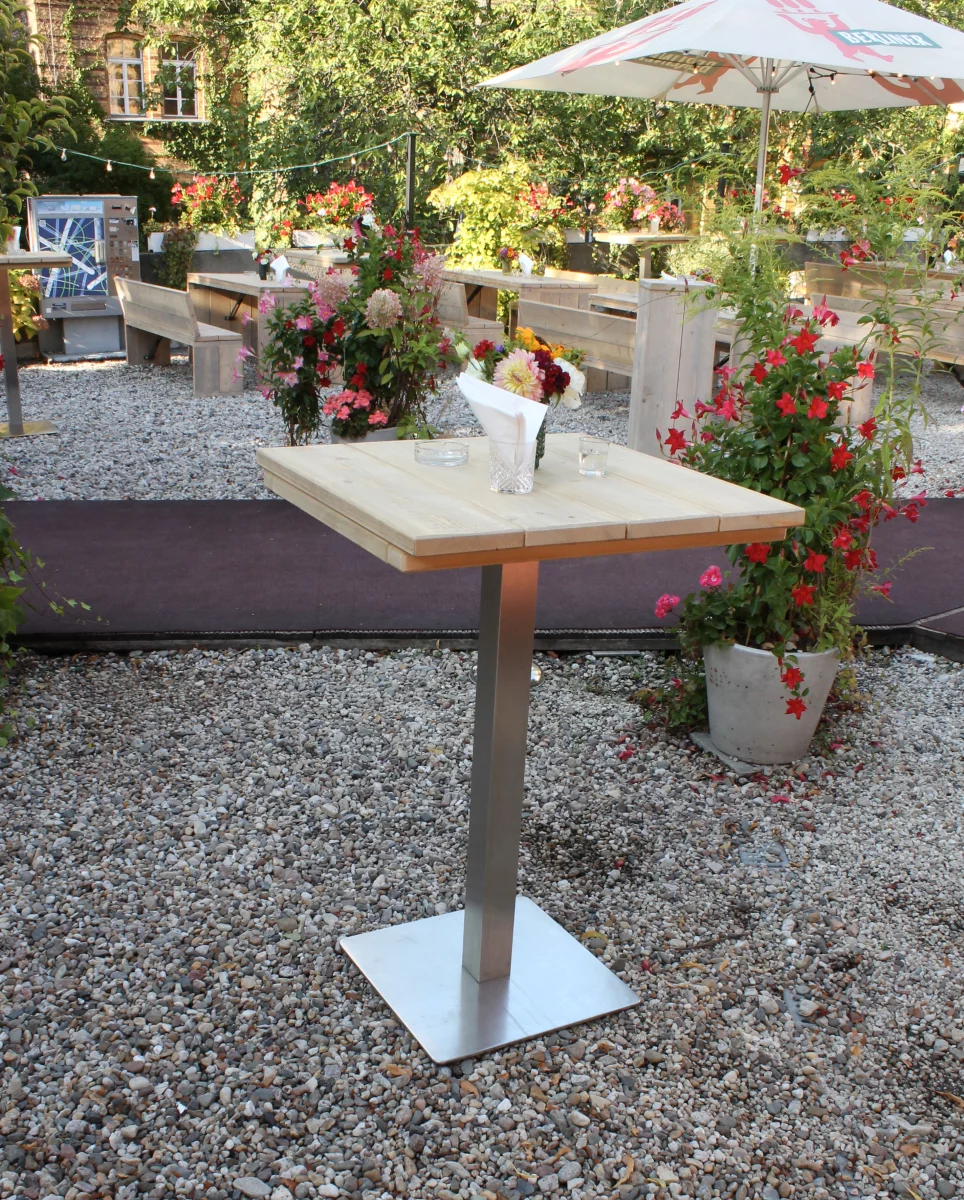 Stehtisch Edelstahl Toskana 76x76x110cm