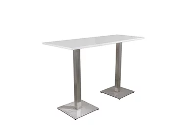 Stehtisch Edelstahl weiß 175x70x110cm