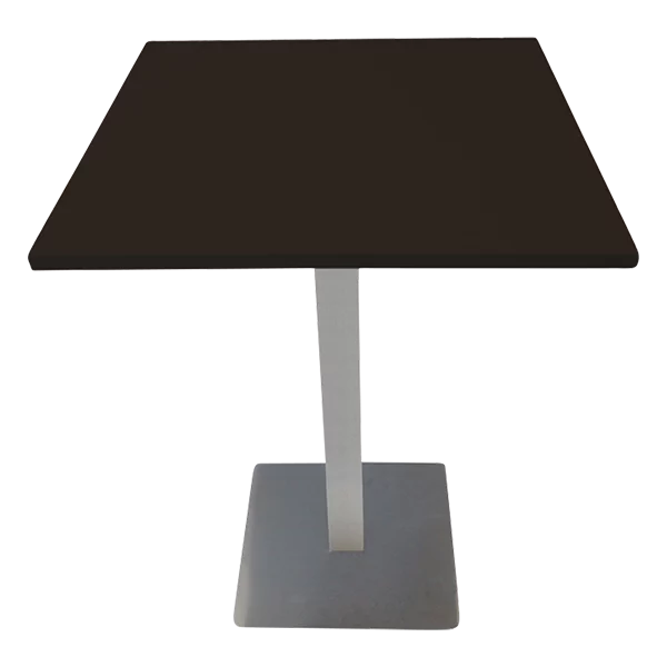 Stehtisch Edelstahl schwarz flach 80x80x110cm