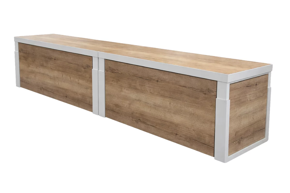 Odo Buffet weiß/holz 360cm