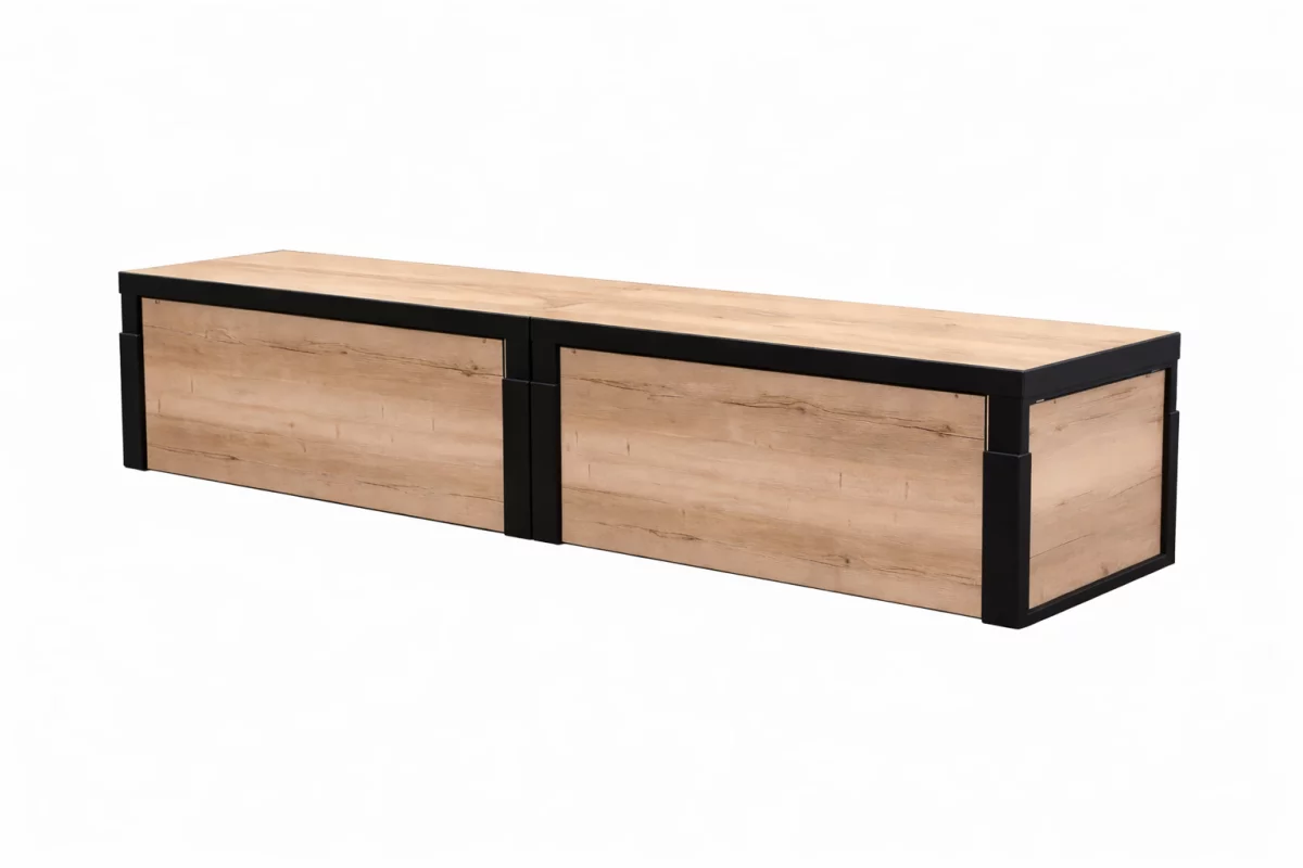 Odo Buffet schwarz/holz 360cm