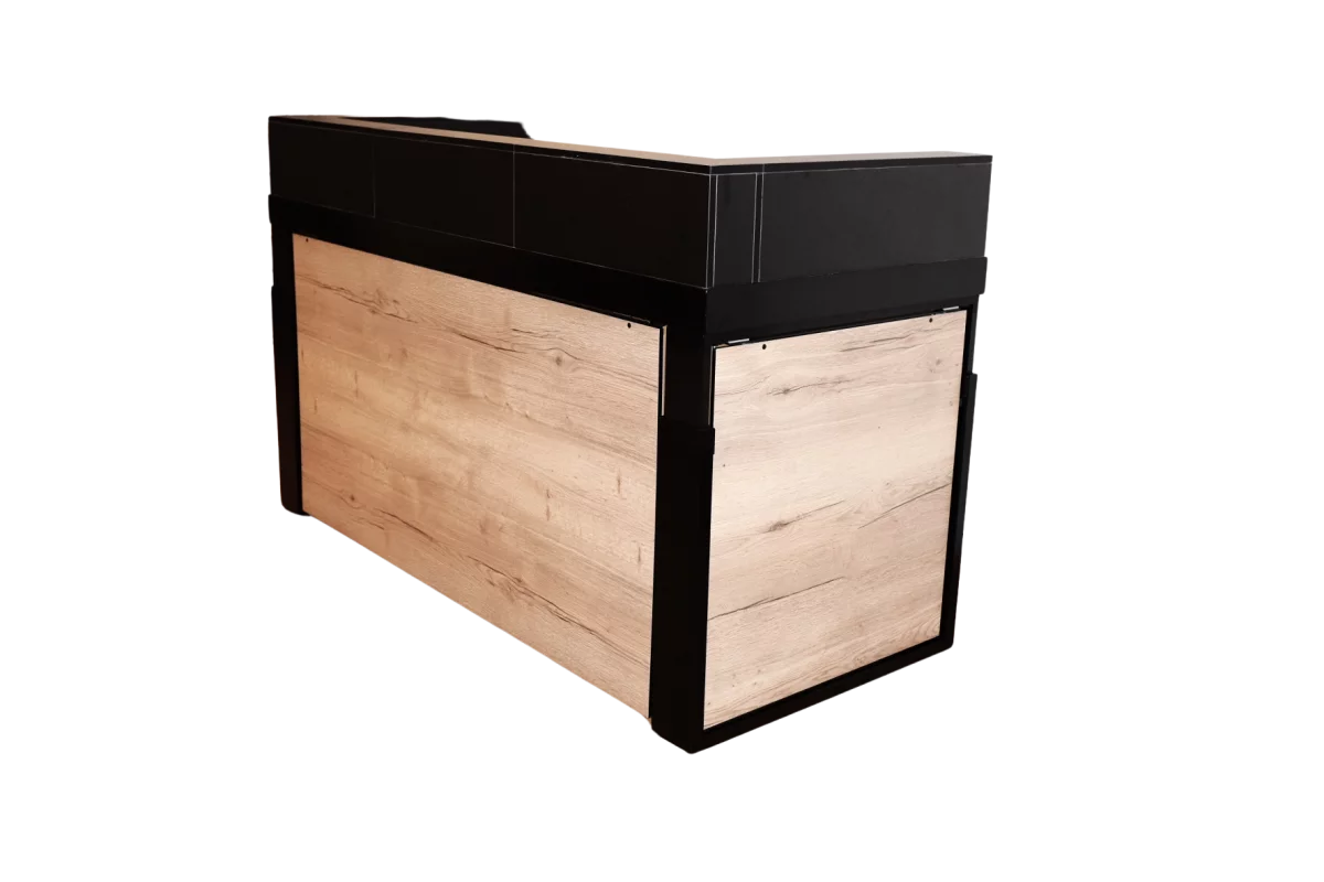 Odo Bar schwarz/holz 180cm