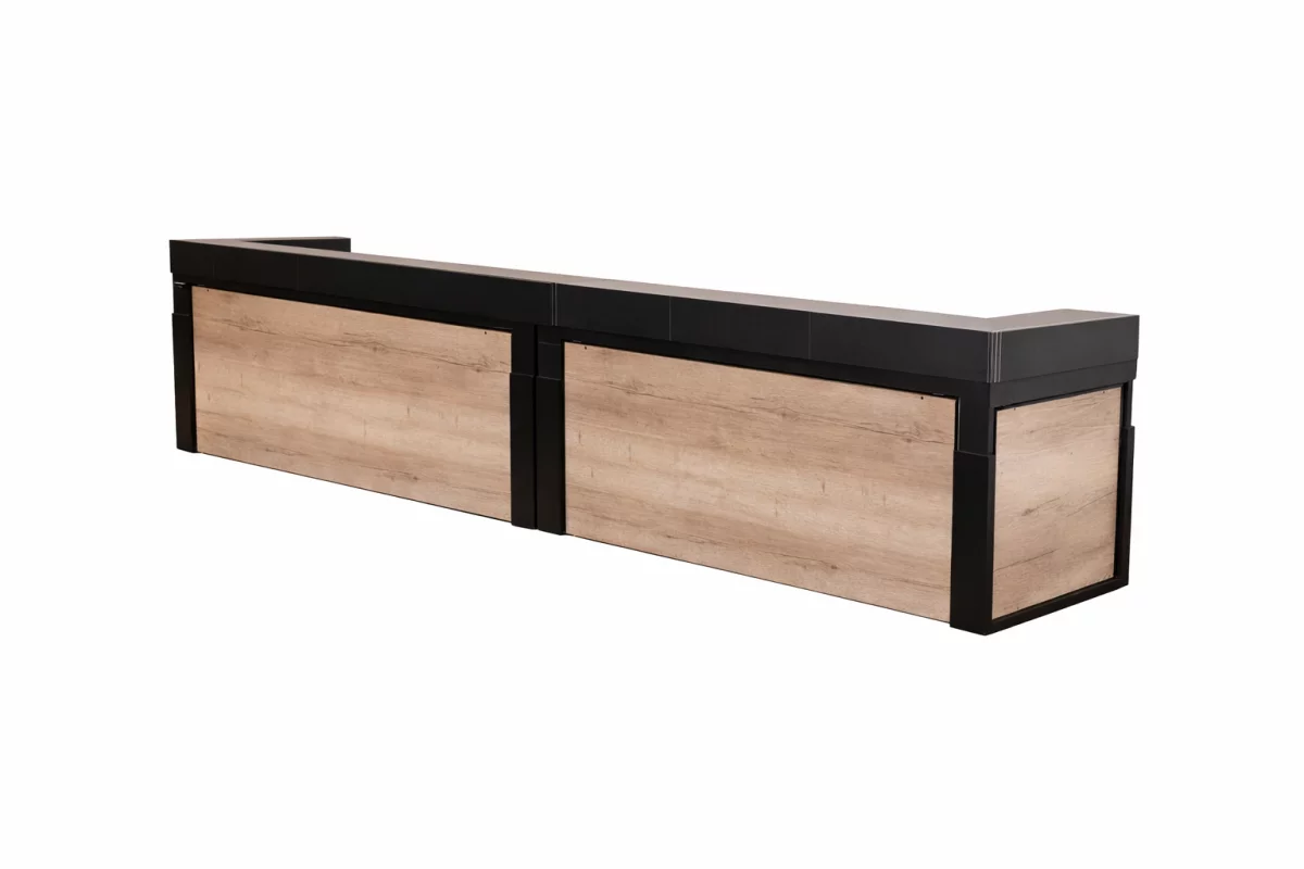 Odo Bar schwarz/holz 360cm