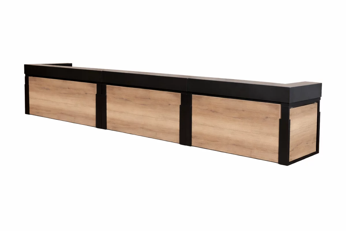 Odo Bar schwarz/holz 540cm