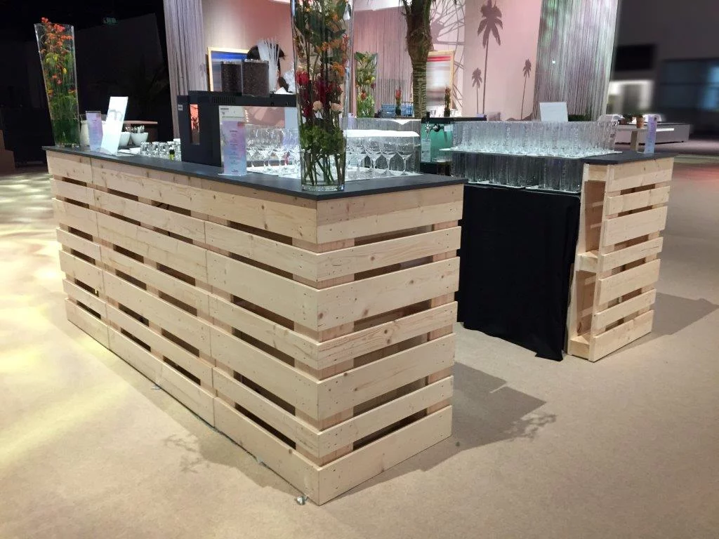 Paletten-Bar Storage Ecke 90x60x110cm