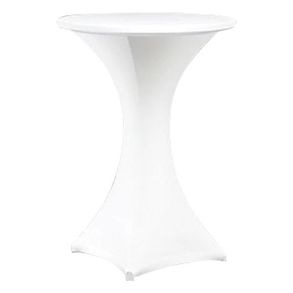 Stretchhusse weiß für Stehtisch 80cm 4-füßig