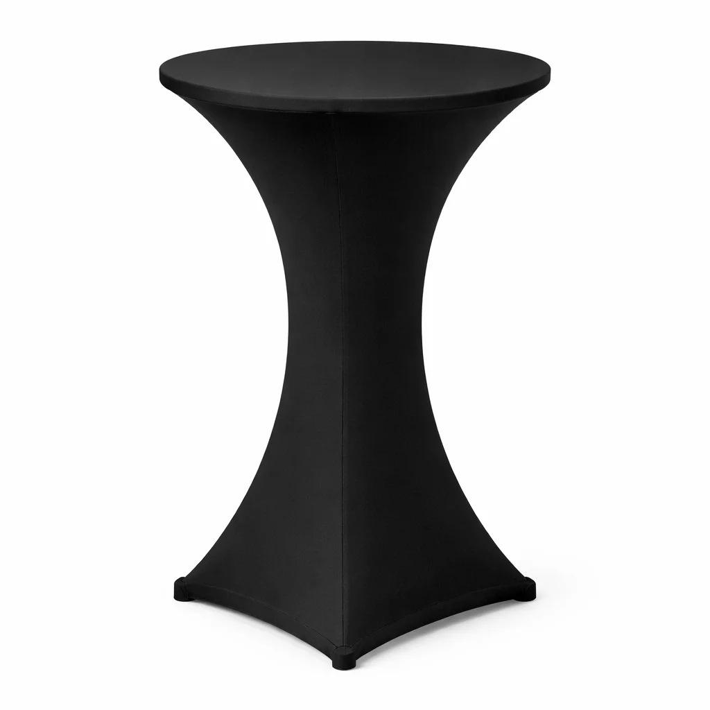 Stretchhusse schwarz für Stehtisch 80cm 4-füßig