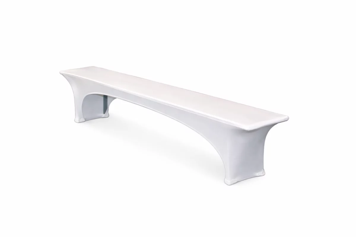 Stretchhusse weiß für Brauereibank 220x25cm