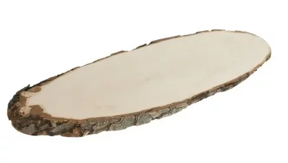 Holzbrett mit Rinde 50 cm