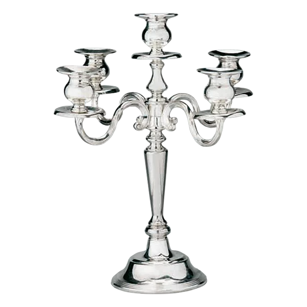 Kerzenleuchter Silber 5-armig 80cm