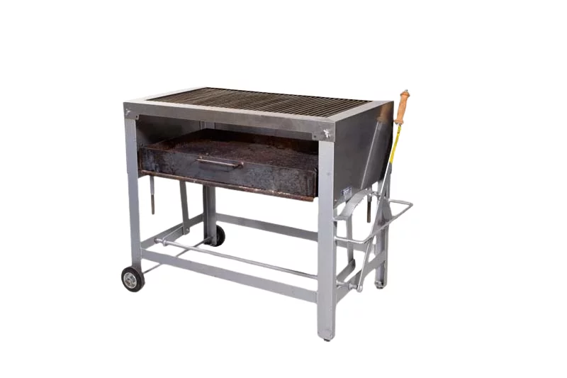 Holzkohlegrill 110 x 50cm Edelstahl