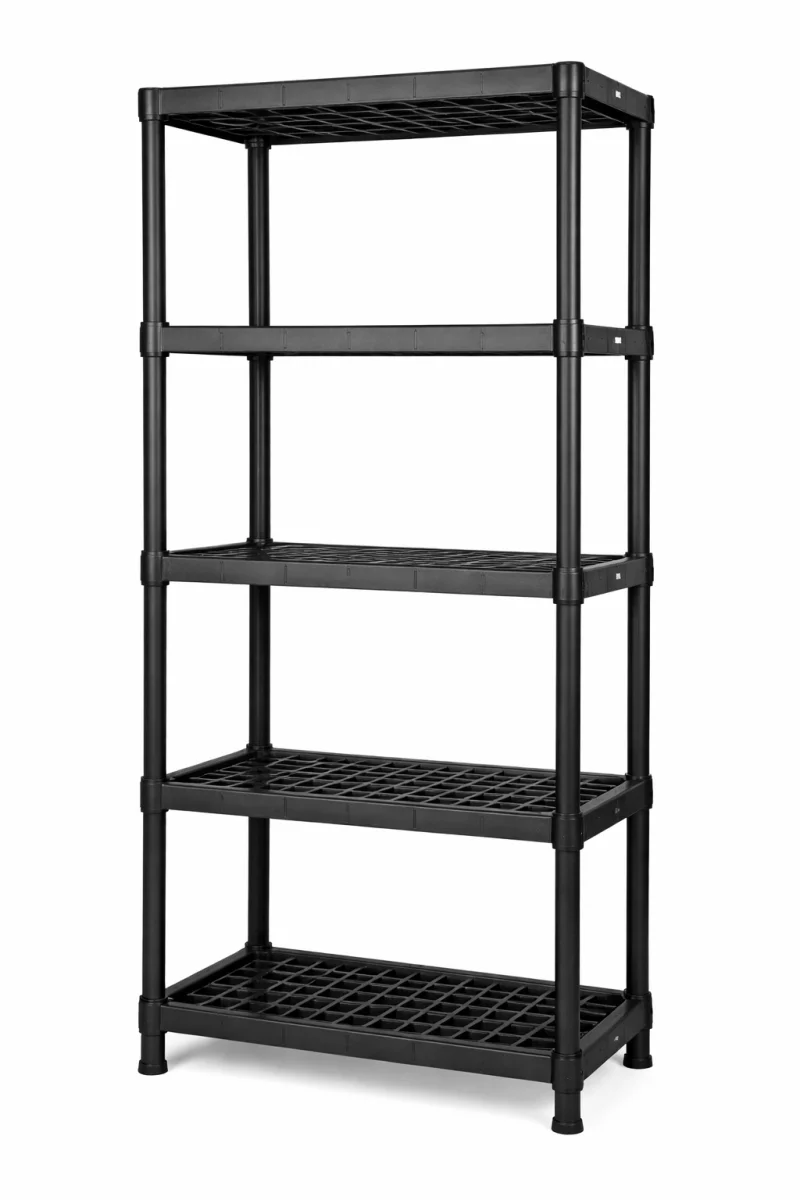 Kunststoffregal schwarz 91x 185 x 45 cm