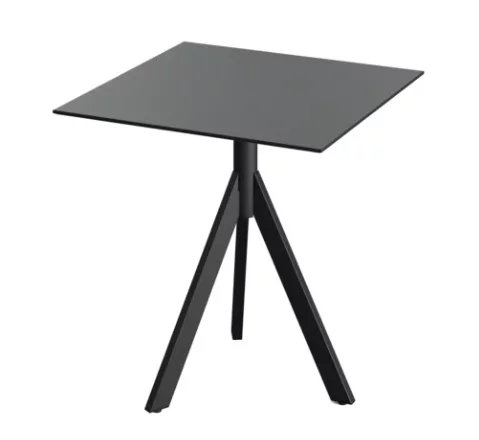Sitztisch Infinity 79x79cm schwarz