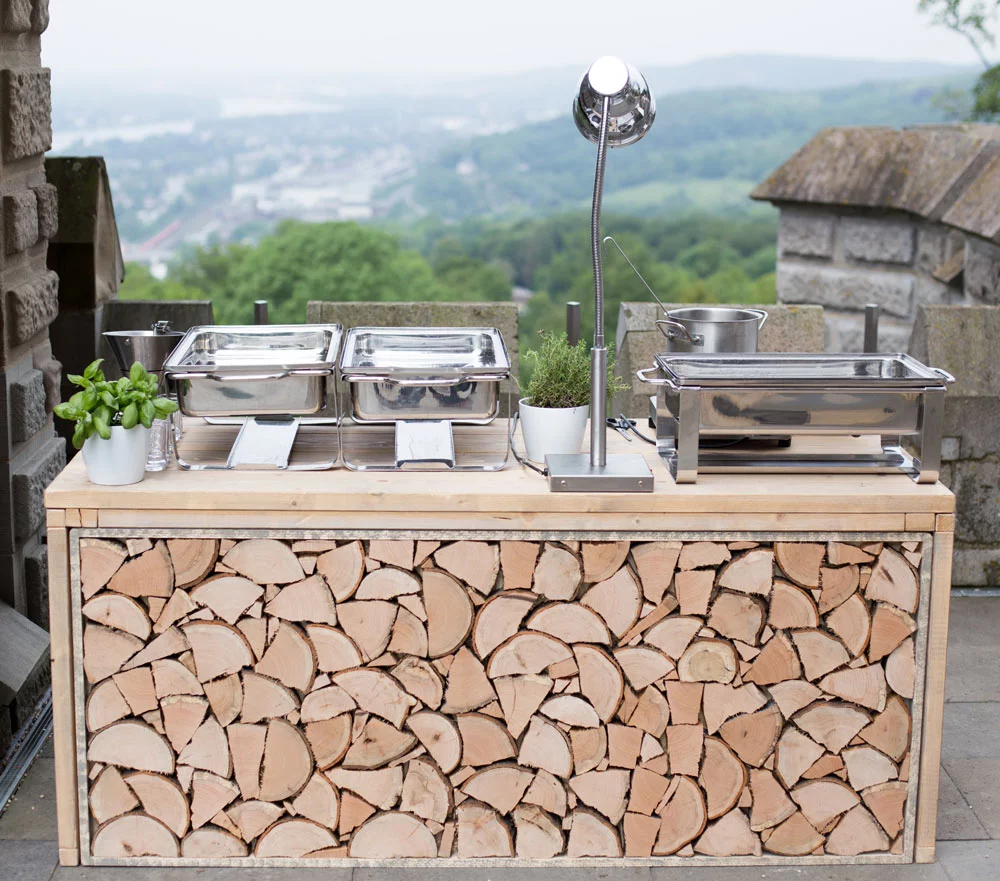 Blende Toskana Scheitholz niedrig