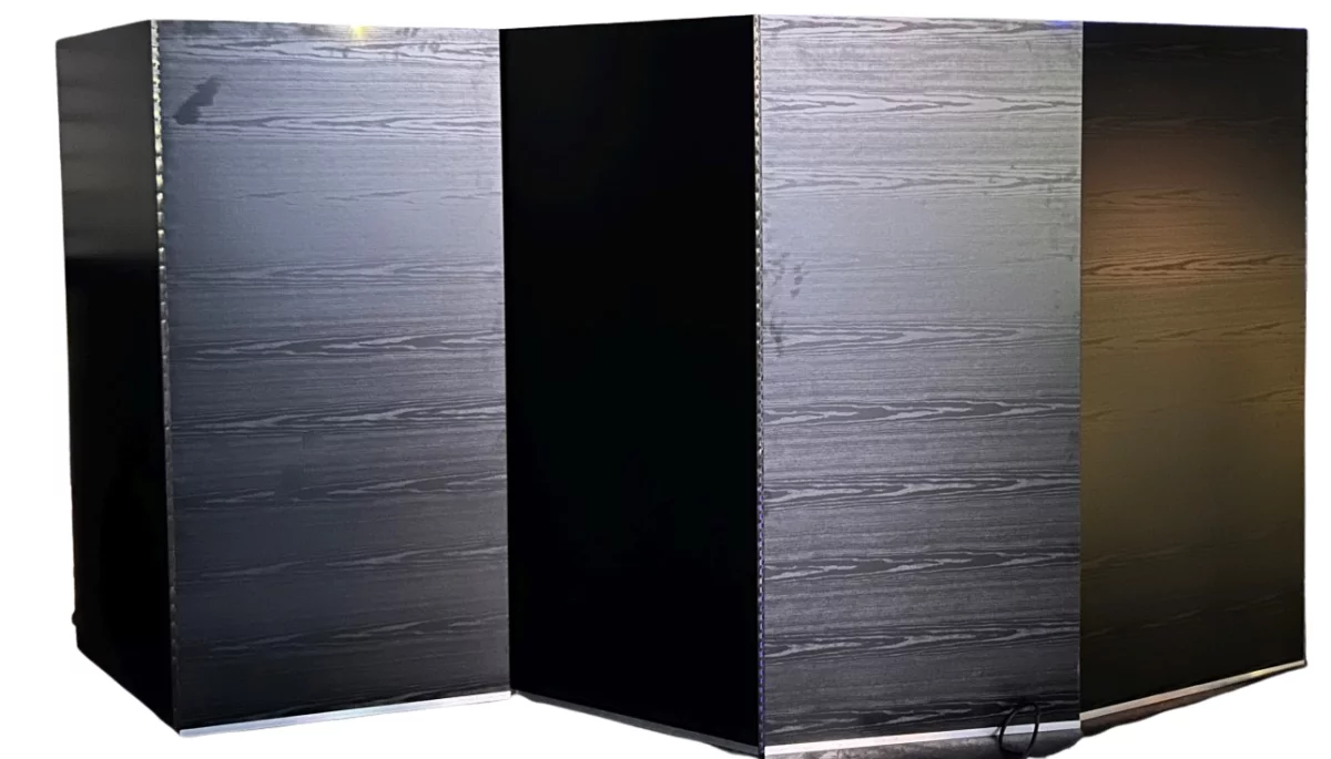 Stellwand Massivholz schwarz l 180 h 200 cm